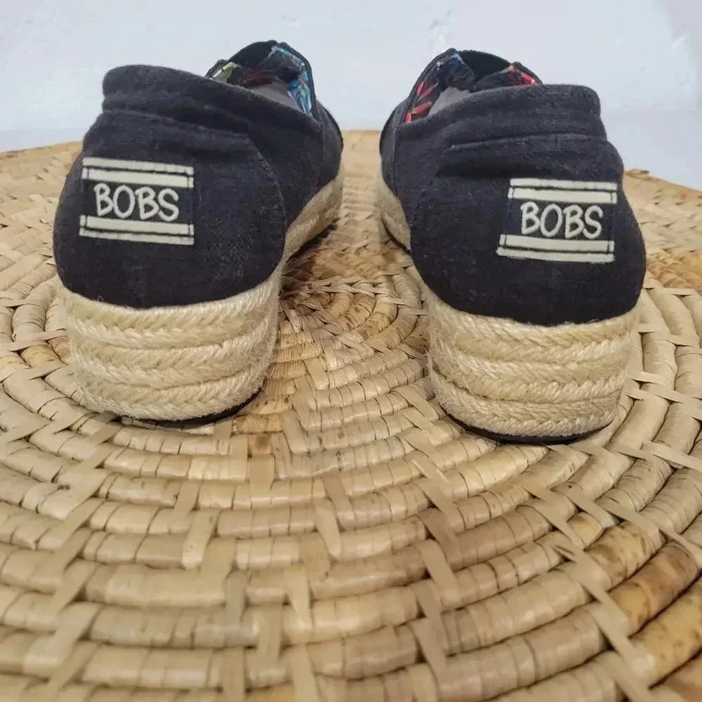 BOBS from Skechers Black Canvas Espadrille Flats - Picture 3 of 5